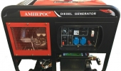 Дизельный генератор 10 квт АМПЕРОС LDG-15000-E-3 открытый (на раме) с АВР - новый